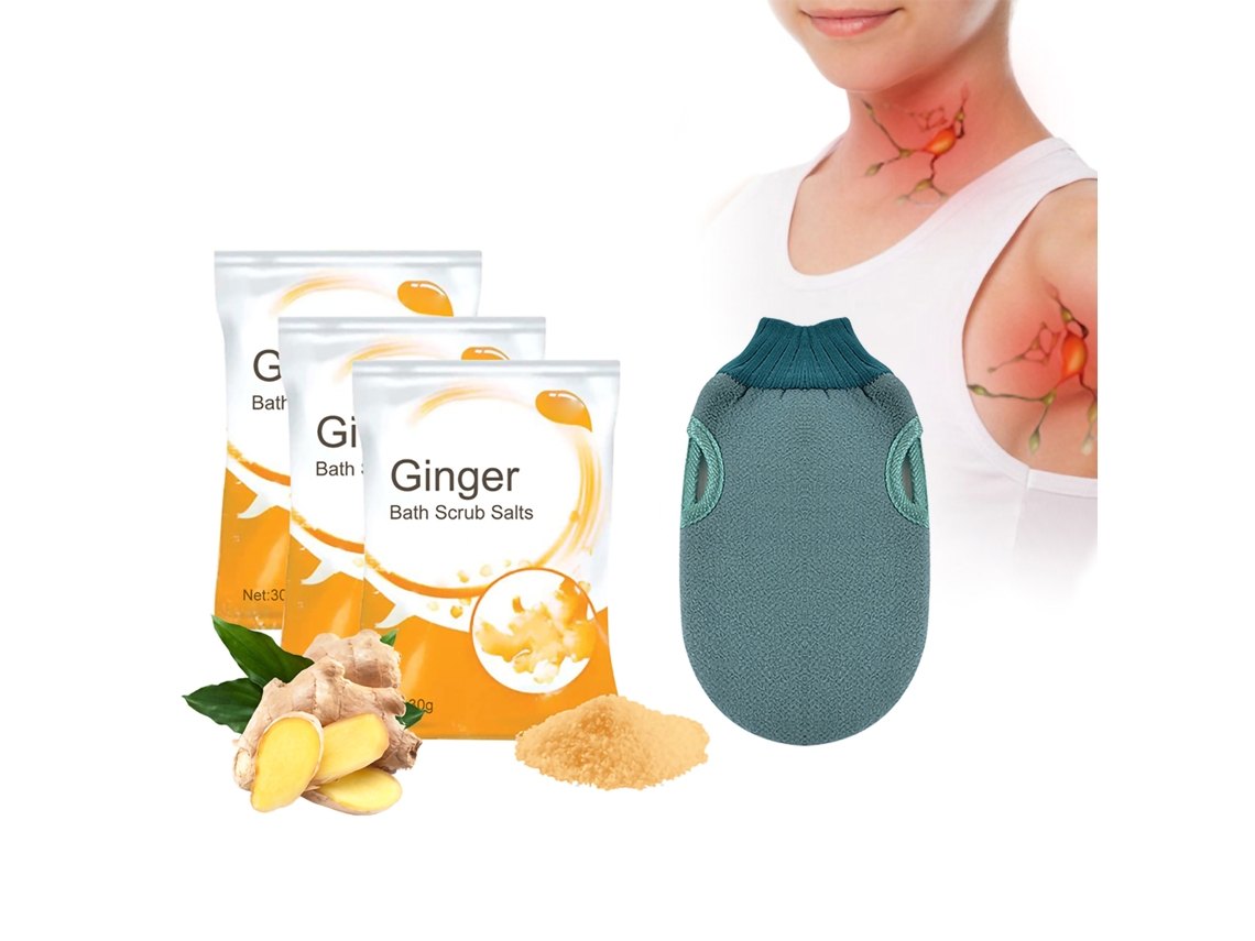 Banho Com Sais De Gengibre Anti-inchaço E Exfoliação Para Saúde