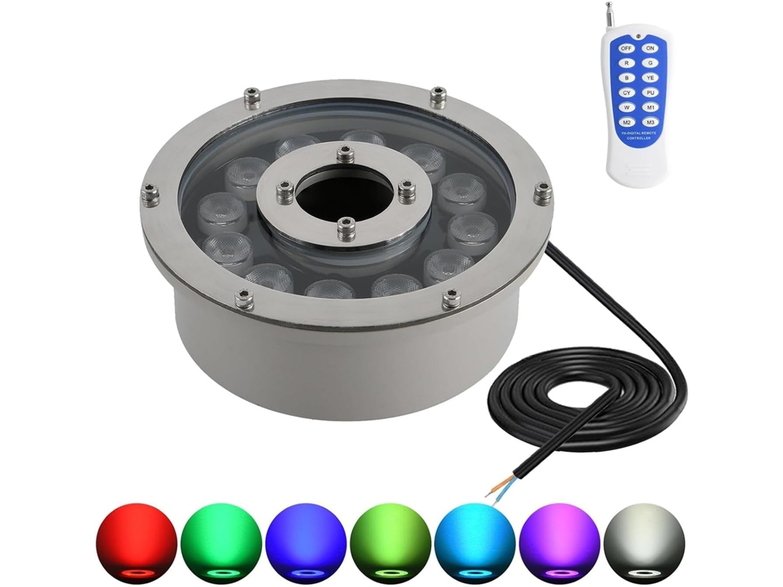 Luzes Subaquáticas Paisagismo GOKOCO, refletor LED, piscina, RGB, 12-24V, IP68