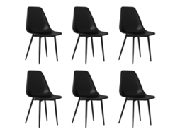 Dining Chair, Dining Chairs Vidaxl Preto Polipropileno (n/a)