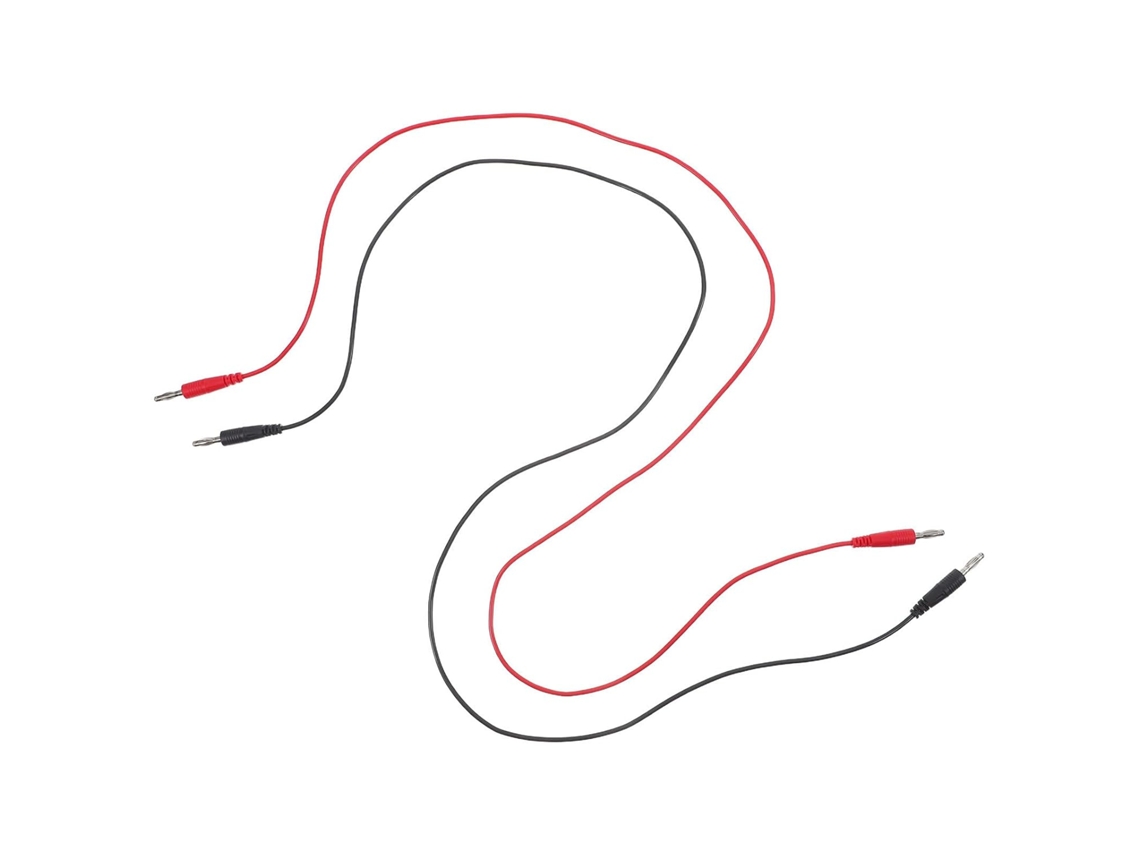 2 Cabos De Teste Com Conector Banana Macho De 4mm, 10a, Em Plástico E Cobre