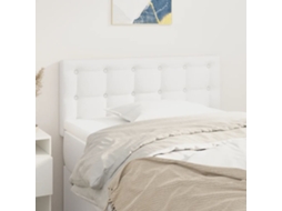 Cabecero de piel sintética 100x5x78/88 cm blanco