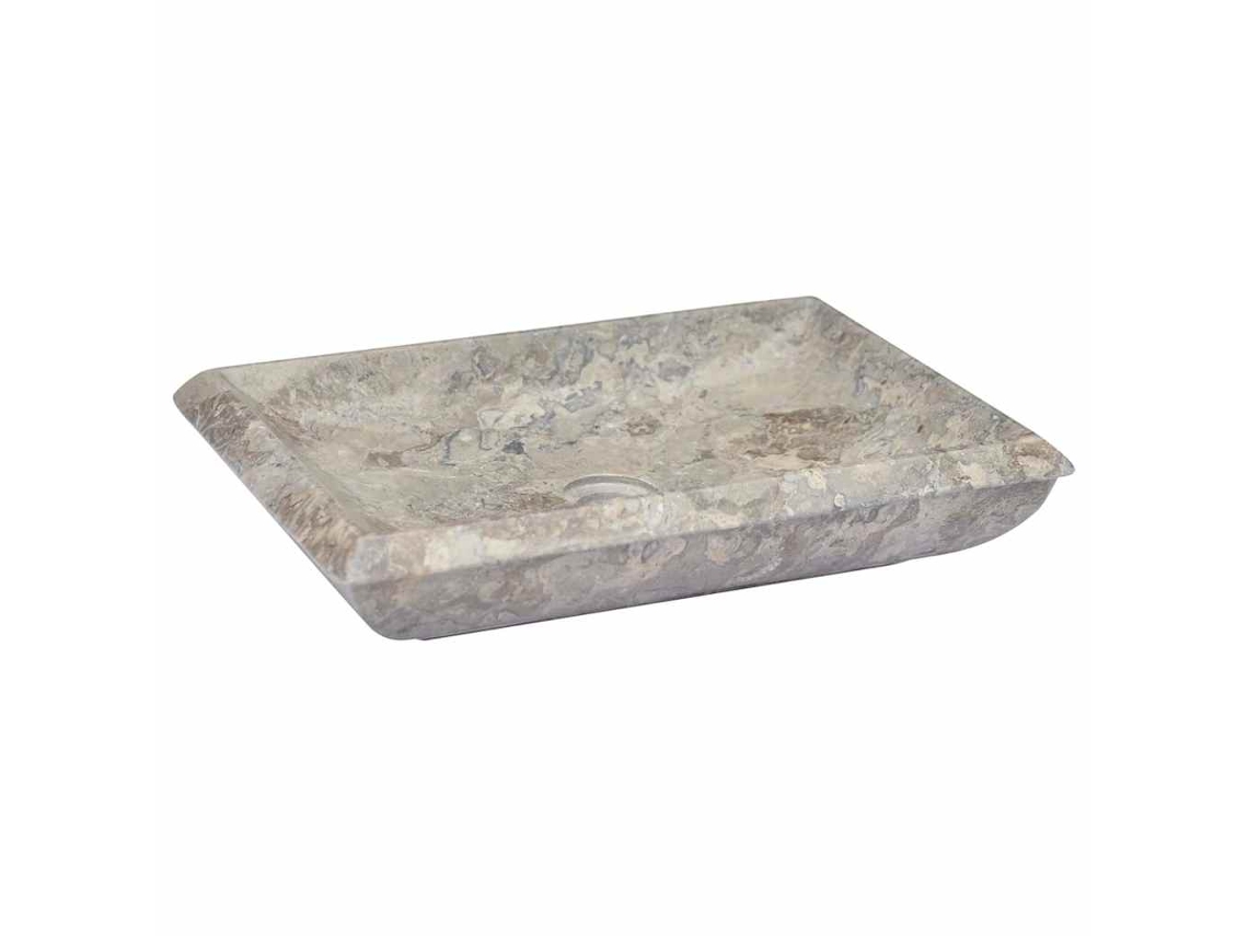 Vidaxl Lavatório 50x35x10 Cm Mármore Cinzento