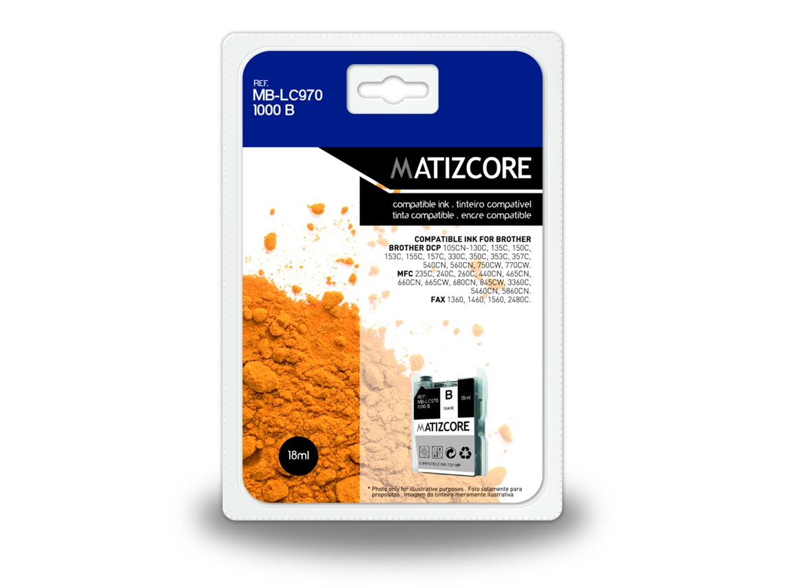 Tinteiro MATIZCORE Brother LC970/1000 Preto (MBLC970/1000BK)