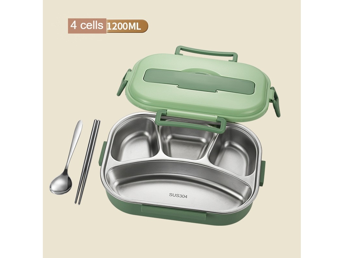 Lancheira Bento À Prova de Vazamentos para Adultos Lancheira Talheres Bolsa EVELTEK Freshxlargexfour grid