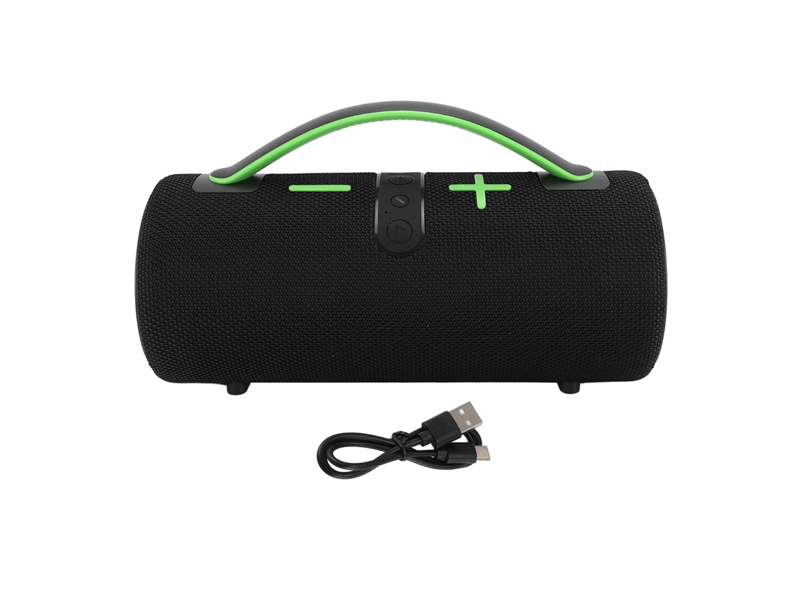Altavoz Bluetooth con luces RGB, resistente al agua IPX4, 5.3, verde/negro, S/MARCA