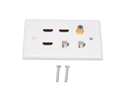 Aetheria placa de Parede com 6 Portas Interface Multimídia Hd Cat6 Tv F Home