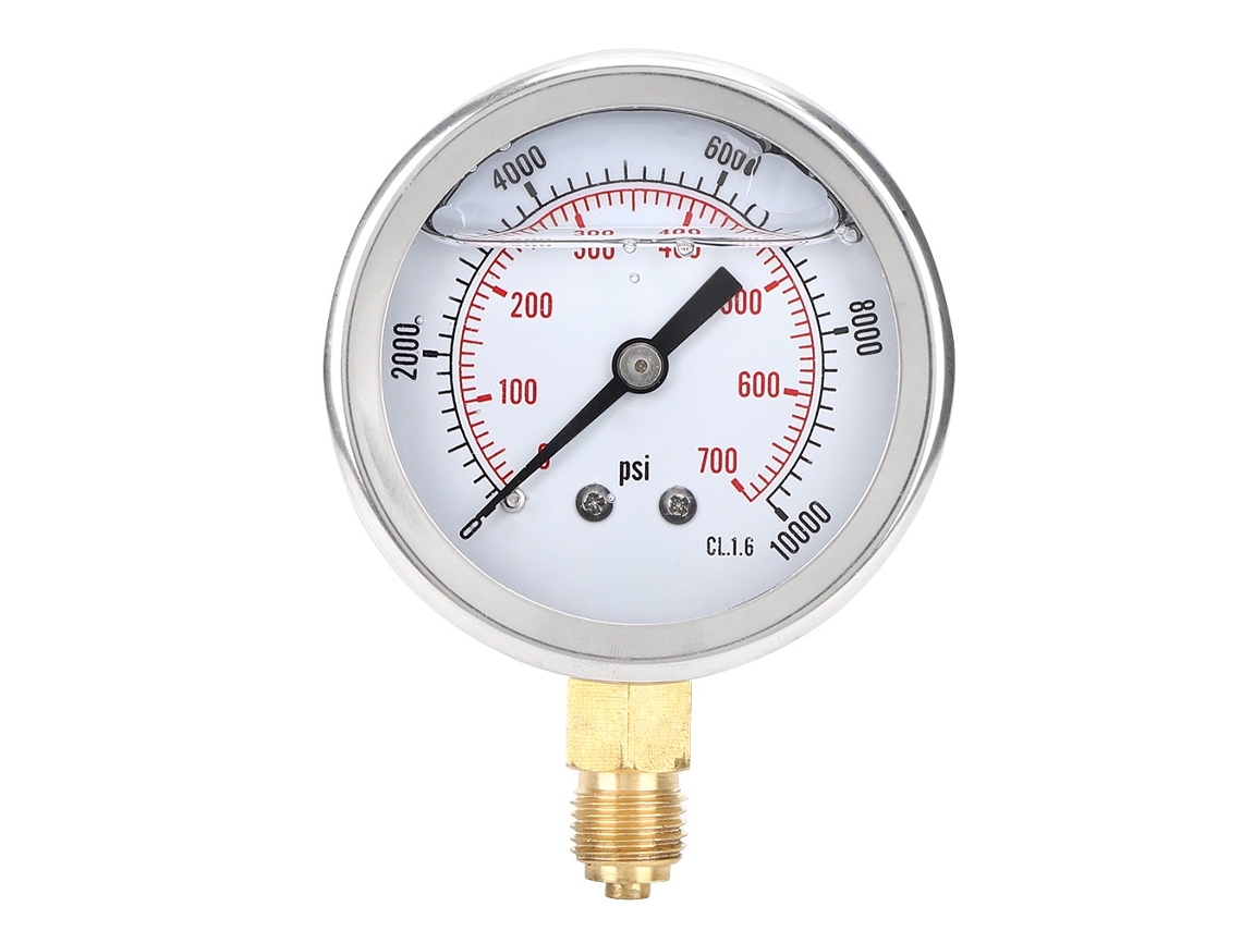 Manômetro Radial De 700 Bar 1/4 Bsp Y60 Para Medição De Pressão Residencial