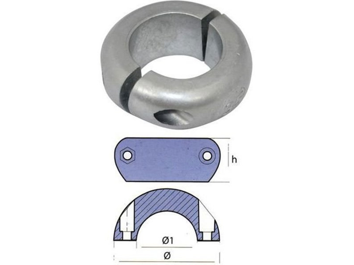 Ânodo de Colarinho Plano Prateado 50 Mmtecnoseal