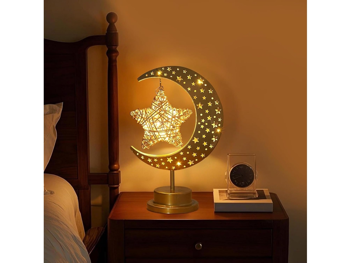 Luminária Lunar Para Decoração De Casa Luz Noturna Led A Bateria