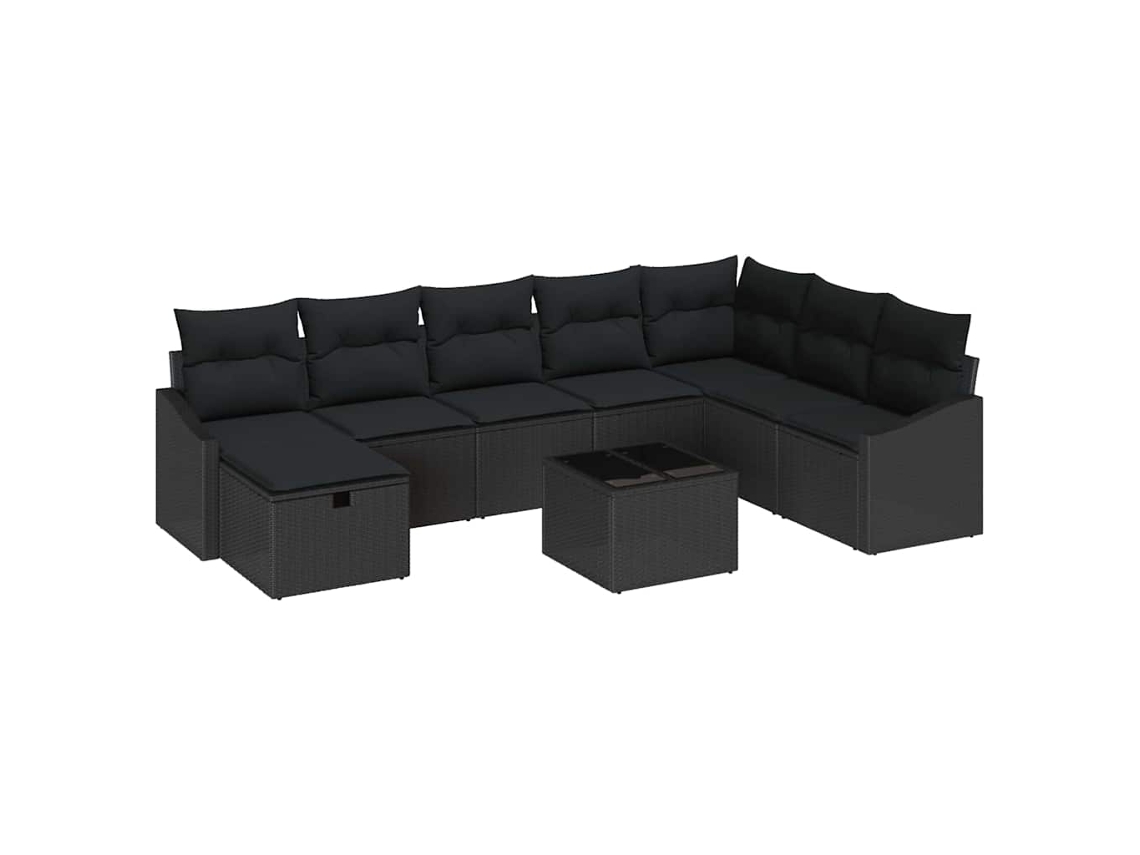 Maison Exclusive - Conjunto De Sofás Com Almofada 8 Pcs Vime Pe