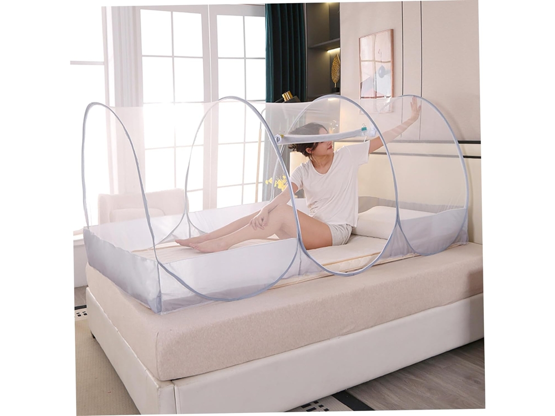 Mosquiteiro Dobrável De 75x35x35 Polegadas, Tenda Com Zíper, Dossel De Cama Em Malha Respirável Para Camping E