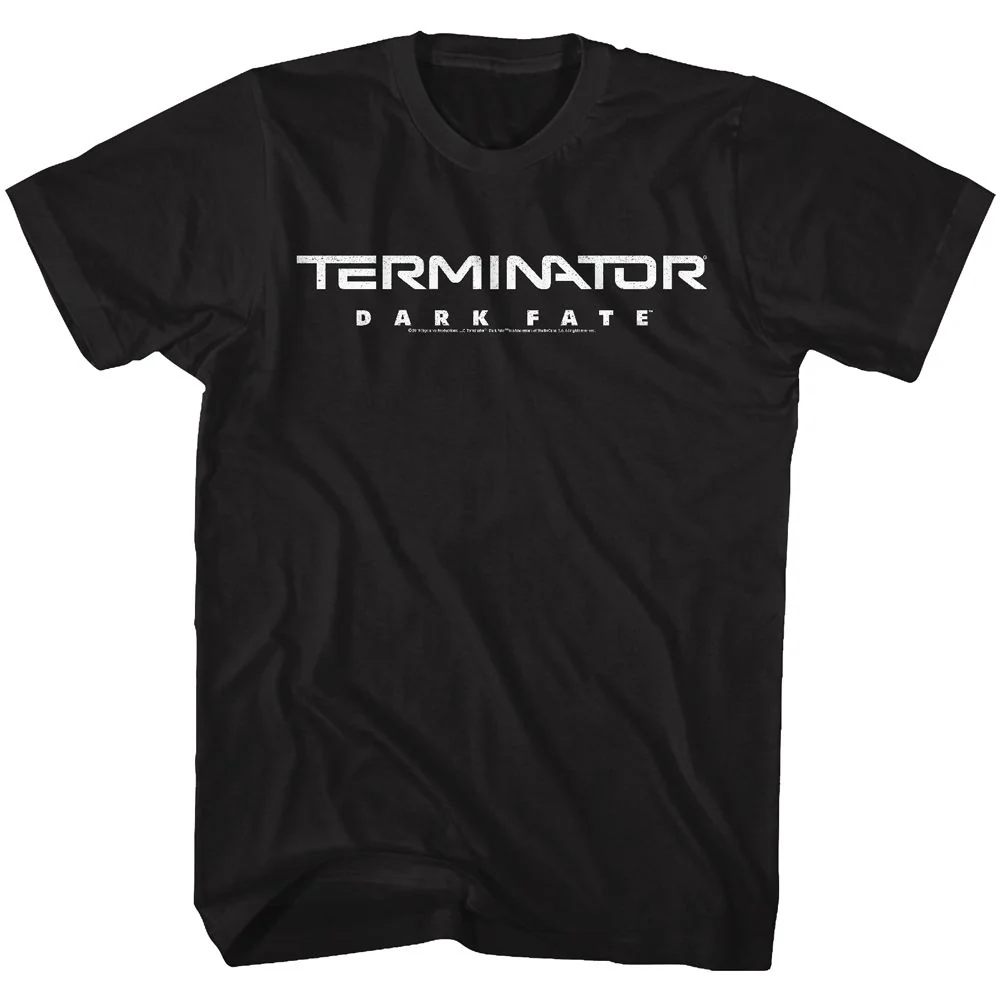 Unisex Adult T-shirt Rockinstone Terminator Dark Fate Dark Fate Logo Black Sizexl
