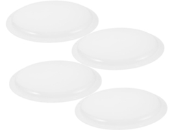 Conjunto De 4 Tampas De Plástico Brancas Para Instalação.