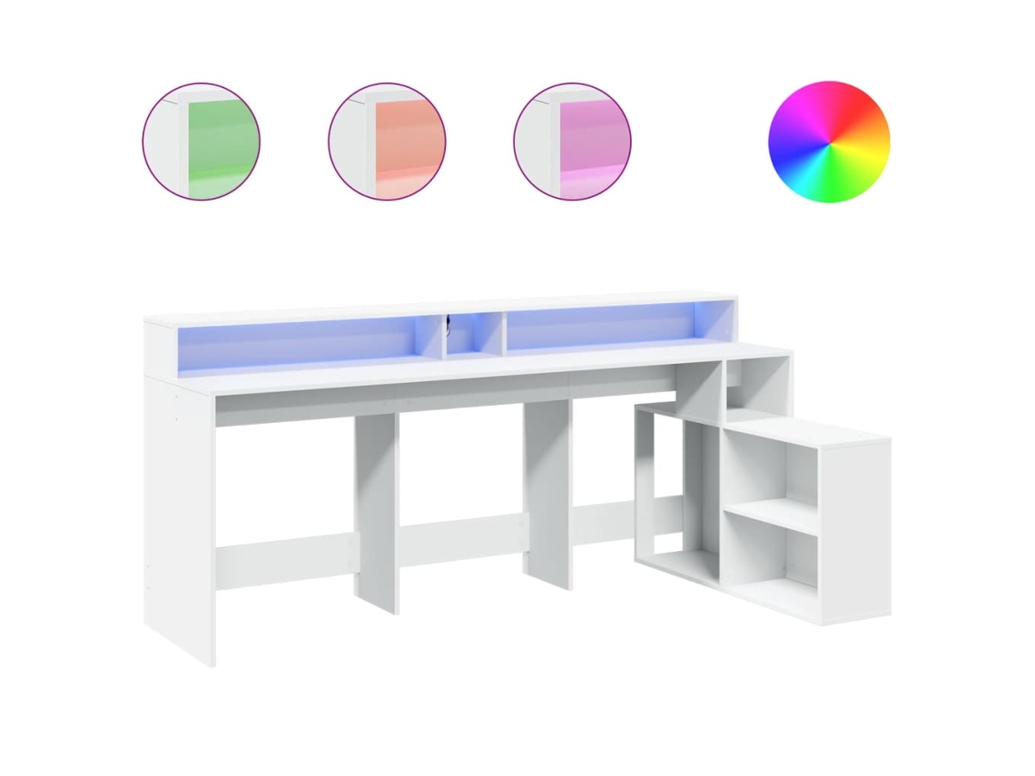 Desk, Desks Vidaxl Branco Madeira Processada (n/a)