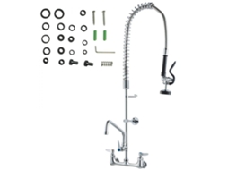 Torneira Comercial De Parede Com Chuveiro Pré Lavagem E Bica De 305 Mm Tekmaquinas