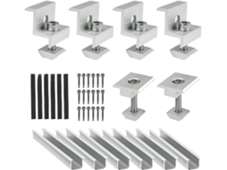 Kit De 6 Suportes De Montagem Para Painéis Solares Em Telhados Planos, Telhados Inclinados, Telhados De Concreto,