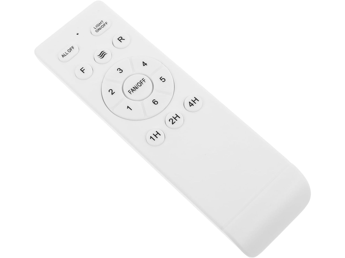 Controle Remoto Kichouse Para Ventilador De Teto Acessório Ideal Férias Seis Velocidades 433mhz Plástico E Programável
