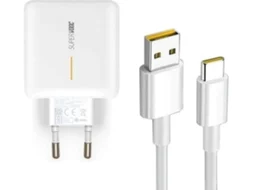Kit Carregador e Cabo Fast Charge para Oppo K9S 65W Usb-C Branco