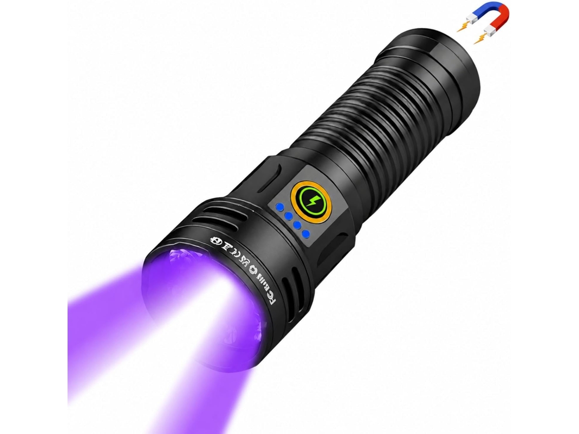 Lanterna Led E Uv Chronus De 365nm E 5000mah Com 7 Modos Base Magnética E Ipx5