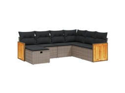 Garden Sofa Set, Garden Sofa Sets Vidaxl Cinzeto Rattan / Vime (n/a)