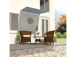 Vidaxl Toldo Retrátil 150x150 Cm Azul E Branco