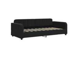 Day Bed, Day Beds Vidaxl Preto Veludo (90 X 190 Cm)