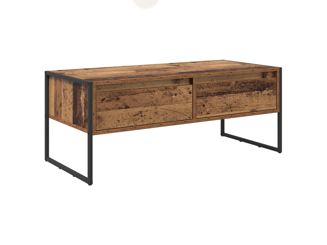 Mesa de centro com gaveta Madeira Antique 100x46x40 cm MAISON EXCLUSIVE