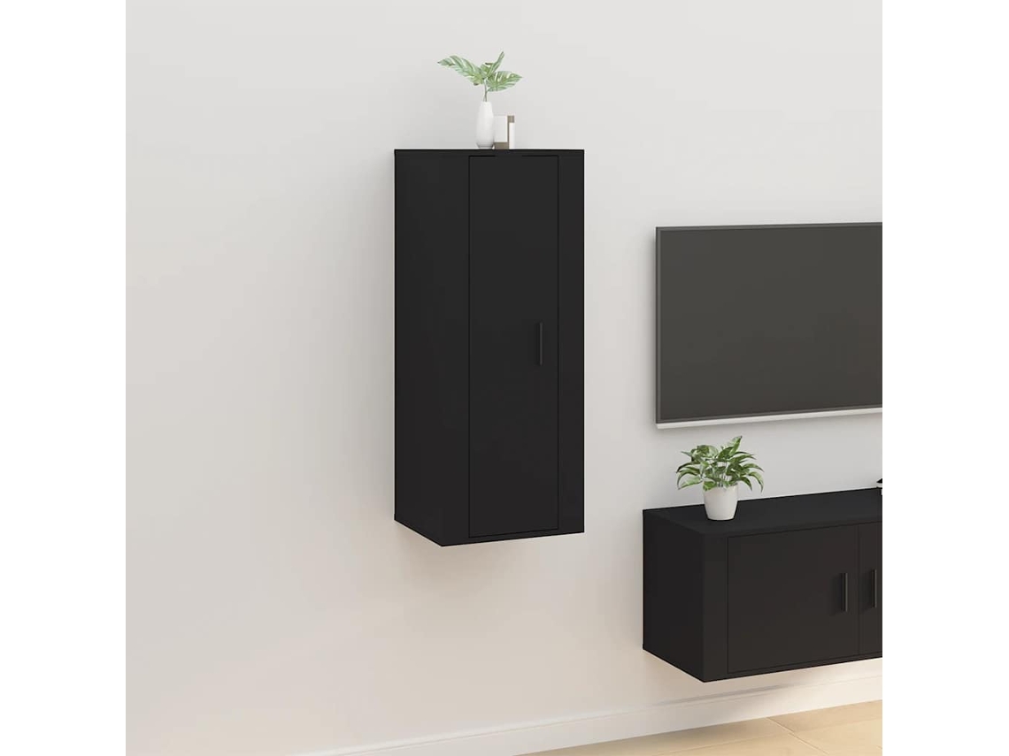Vidaxl Móvel De Tv De Parede 40x34,5x100 Cm Preto
