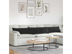 Vidaxl Travesseiros De Sofá 2 Pcs Preto 200 X 40 Cm