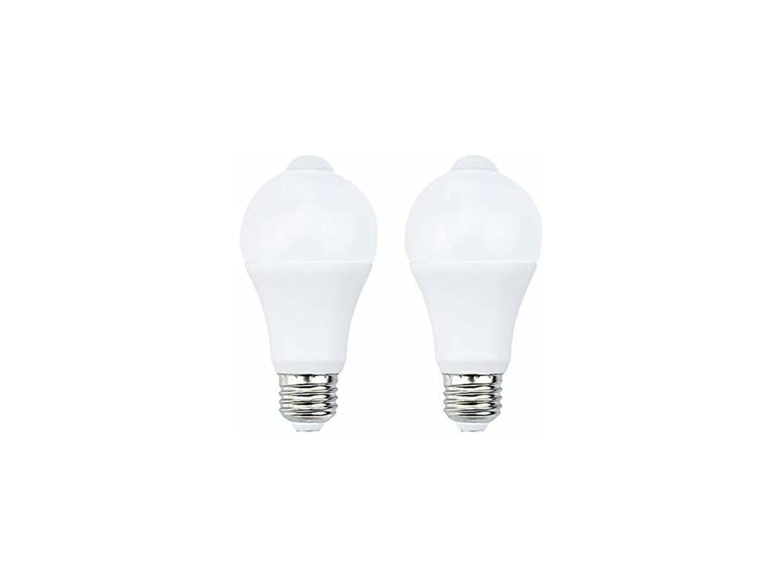 Lurelia Lâmpada Led Com Sensor De Movimento Pir, 2 Peças, E27, 12 W, 70 W, 2700 K, 700 Lm, Branco Quente, Baixo Consumo