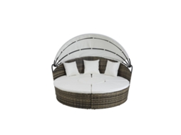 Cama para Jardim DKD HOME DECOR Branco Rotim sintético Aço Alumínio (175 x 175 x 145 cm)