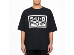 Sub Pop Records Logo T-shirt Black Unisex Adults Size:s