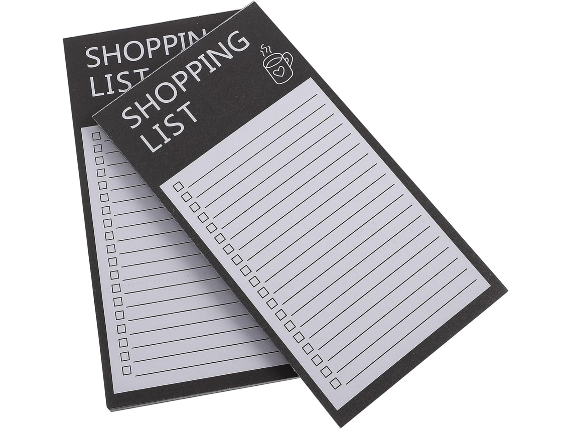 Lote De 2 Blocos-notas Destacáveis Noirs Em Papel, Sem Bavure, Para Lista De Cursos Práticos, Como Pré-sent