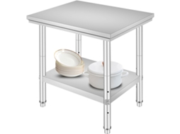 Mesa De Trabalho Succebuy 60x76x80cm Em Aço Inox Para Cozinha E Restaurante