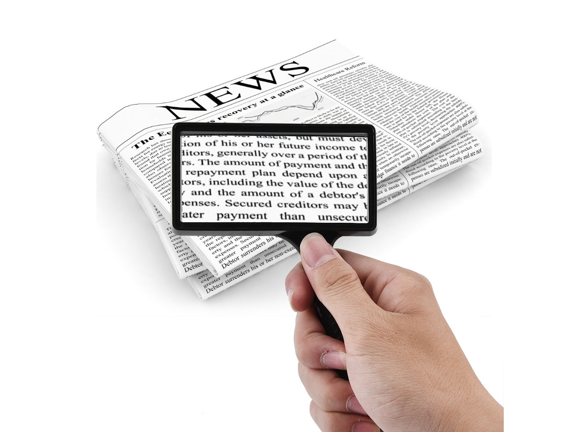Handheld Rectangular Magnifying Glass (2.5x Magnification, Children Educational Reading Tool) Eoocoo