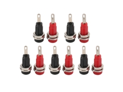 Conector De Parafuso De Painel 2mm Banana Jack Socket Preto E Vermelho