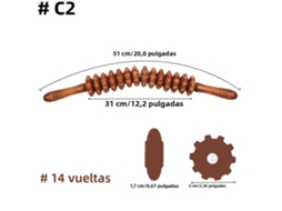 (modelo C2) Massageador De Madeira Com Rolos De Três Pontos, Para Uso Na Fáscia E Celulite.