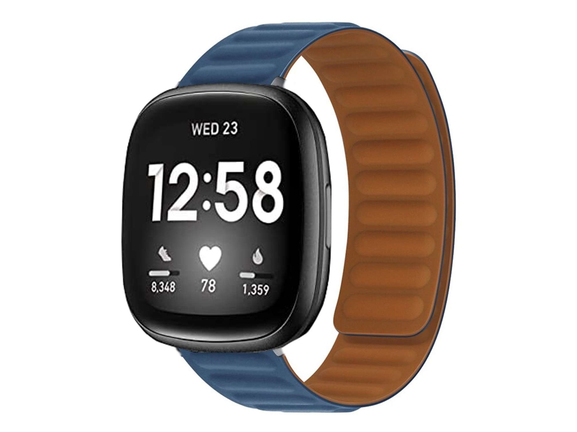 Bracelete Pulseira Magnética de Forte Conexão para Fitbit by Google Sense 2 Azul