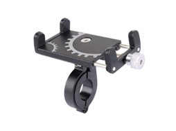 Suporte De Telefone Em Liga De Alumínio- Suporte De Navegação Para Bicicleta/veículo Elétrico Preto Firmemente Fixado