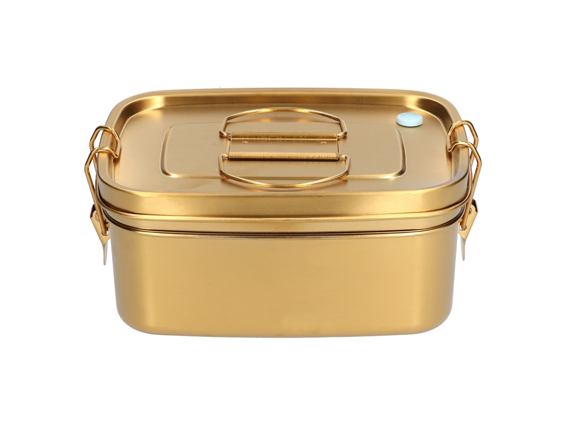 Caixa de Almoço 1,5l Bento 2 Camadas Aço Inoxidável 304