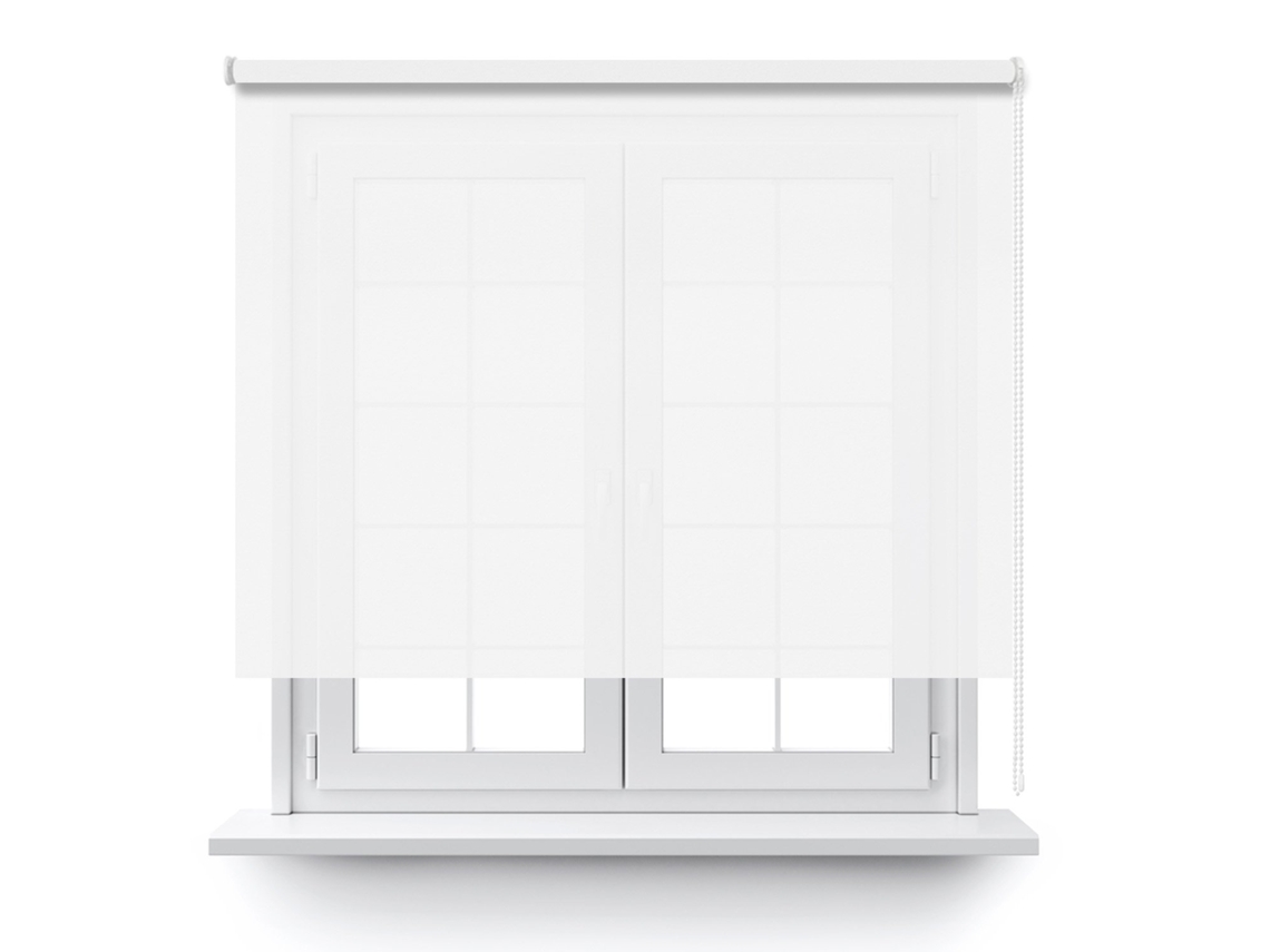 Estore Enrolável Translúcido Branco 80X250Cm. DECOCASA