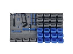 Caixa de Ferramentas de 44 Peças com Caixas Ajustáveis e Removíveis em Pp Azul e Cinza. 54x22x95 Cm Ge