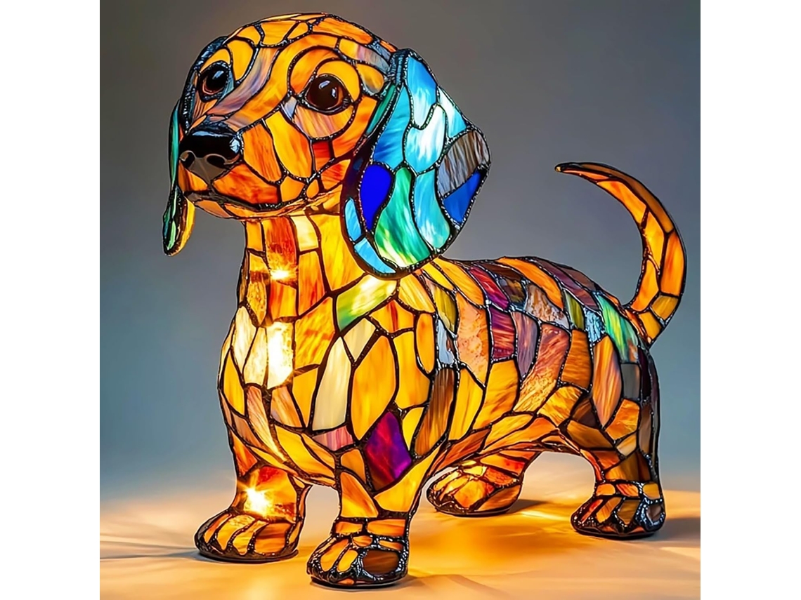 Abajures em formato de Corgi, Schnauzer, com LED e temas de animais, para cabeceira, sala de estar, quarto.