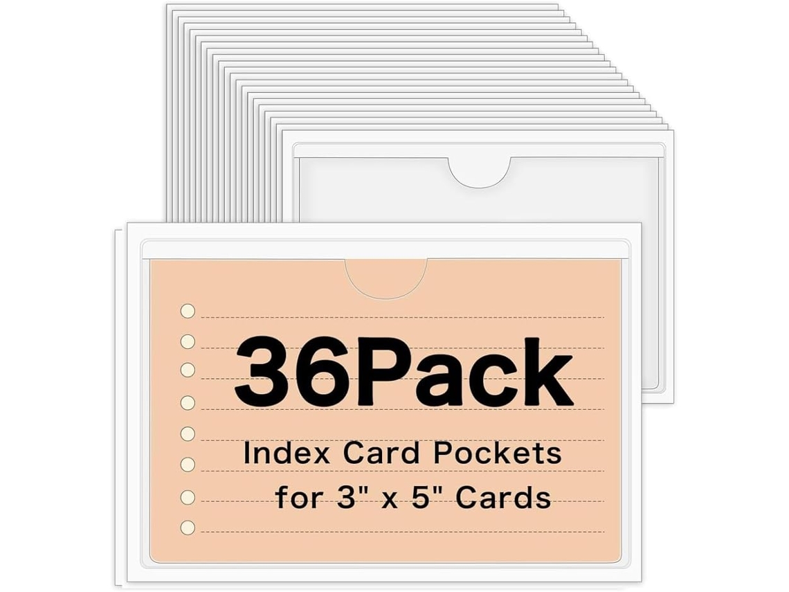Suportes Adesivos Para Fichas De Índice Compatíveis Com Tamanho 3x5 Polegadas.