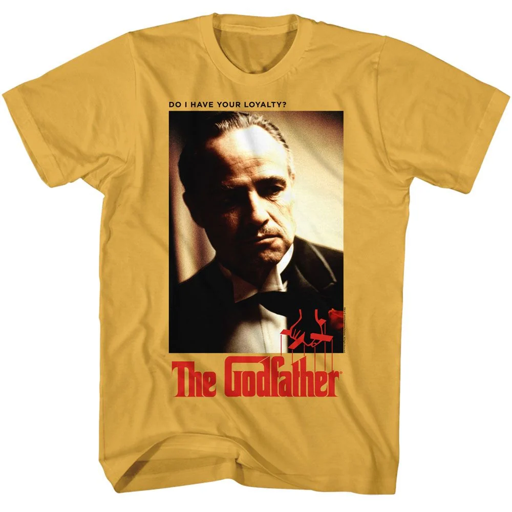 Rockinstone Godfather Movie Loyalty Poster Solid Ginger Adult T-shirt Size:m