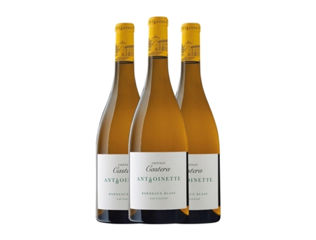 Vinho branco CHÂTEAU CASTERA Anthoinette Blanc Sauvignon Branca Bordeaux (0.75 L - 3 Unidades)