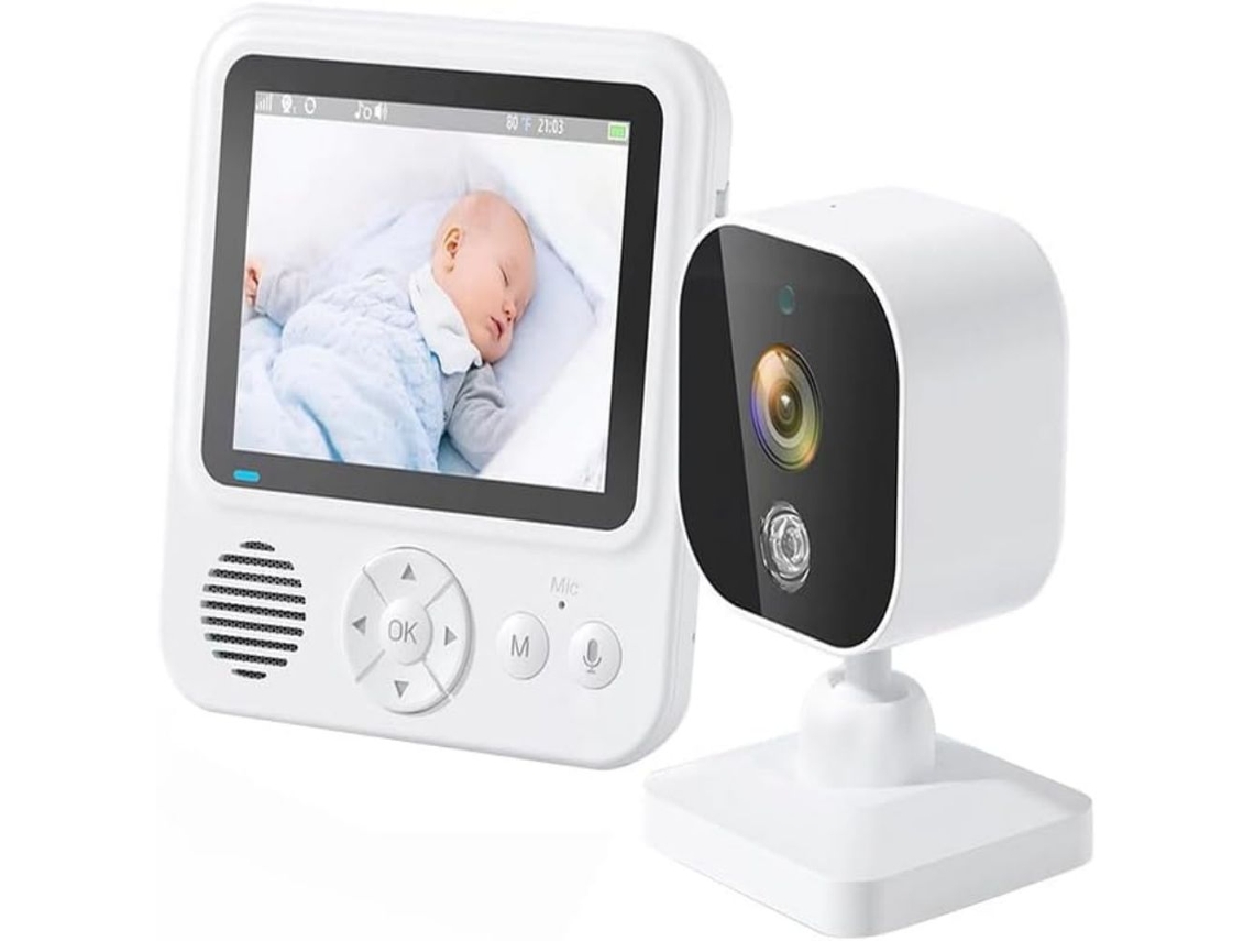 Babá Eletrônica Com Câmera E Som, Função Pan, Tilt, Zoom, Alarme E Alcance De 300m