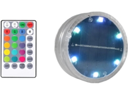 Luminária Subaquática Led Solar Magnética Ventosa Rgb Prova Ip68 Ideal Piscina Jardim Gramado Aquário 1 Controlador À D GOKOCO