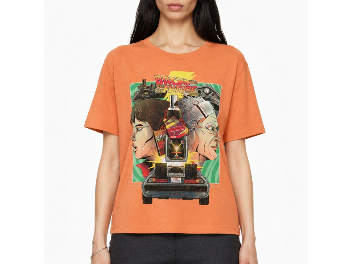 Rockinstone Back To The Future Movie Poster Heather Cantaloupe Adult T-shirt Size:m