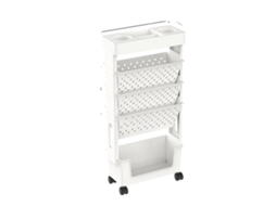 Estante De Armazenamento, Design Móvel, Grande Capacidade, Pl-branco
